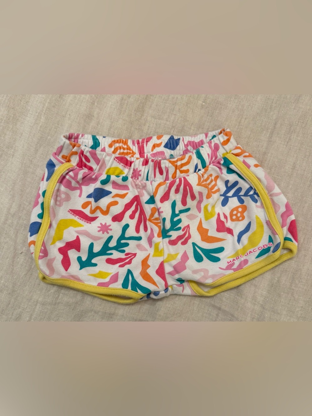 Marc Jacobs White Multicolor Abstract Print Shorts